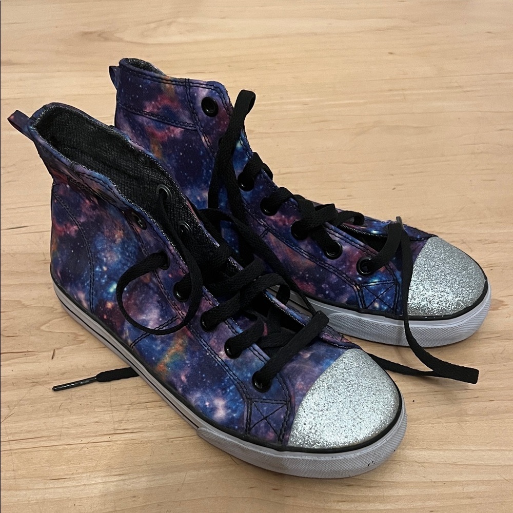 Airspeed galaxy and metallic sneakers